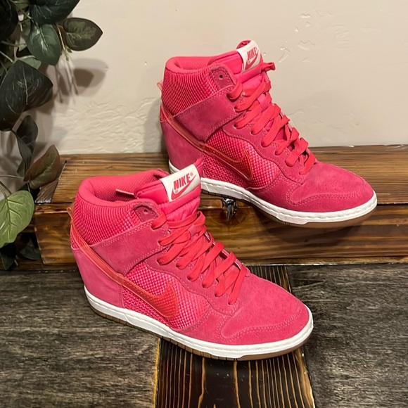Nike Shoes - Nike Sky HI triple Pink Dunks size 6.5